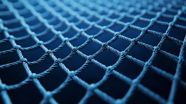 A stylized representation of a safety net, emphasizing security and protection from falling, clean lines, professional feel.