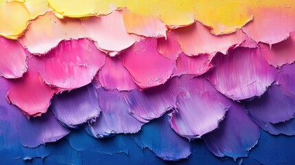 Fototapeta premium Abstract Oil Painting with Vibrant Colors and Textures Pink Purple Blue Yellow