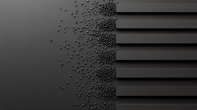 Graphite with soft matte granules, representing industrial elegance, focus on texture, vibrant Fusion