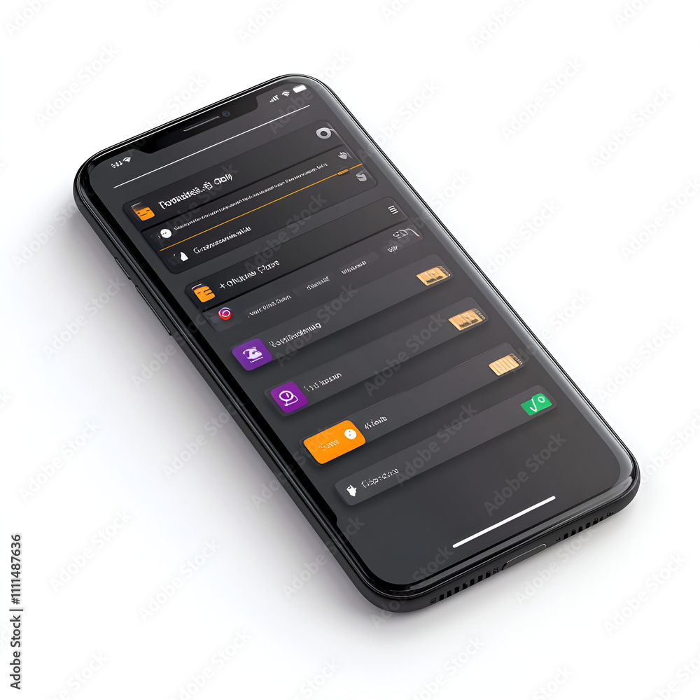Poster mobile app management digital workspace technology modern lifestyle user-friendly interface innovati
