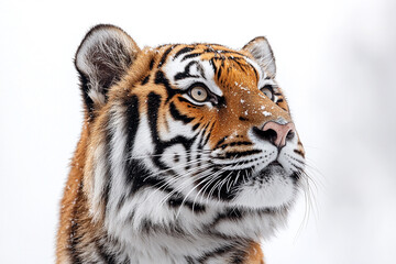 Obraz premium Majestic Tiger Portrait In Winter Snow