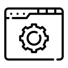 gear line icon