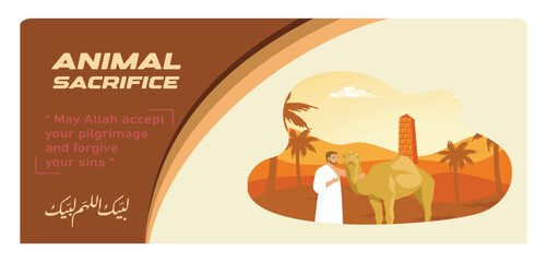 Hajj pilgrims sacrifice sacrificial animals during the Hajj pilgrimage.