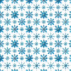 Pattern with snowflakes on a light background