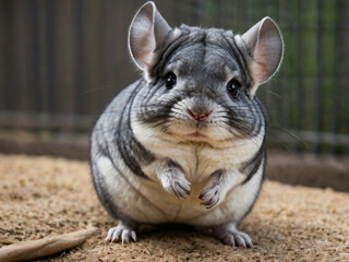 Obraz premium cute baby chubby chinchilla