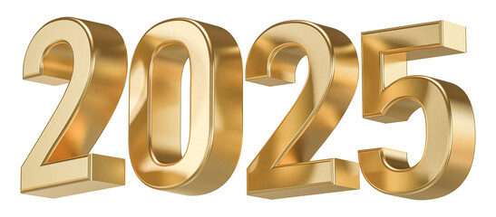 New Year 2025 Number 3D Render
