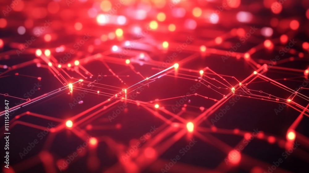 Poster abstract technology background featuring wireless network connection with hexagon shapes and connect