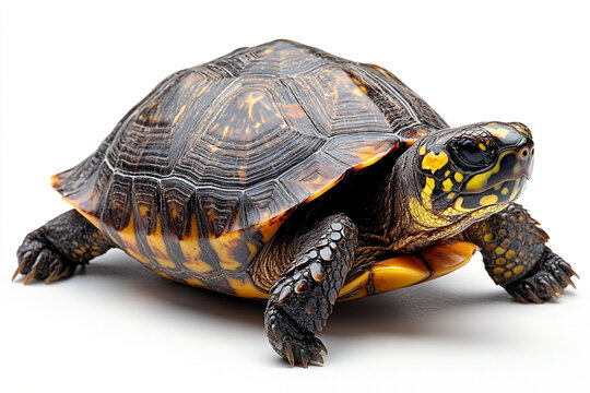 Yellow Footed Tortoise Shell Pattern Closeup View