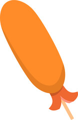 Corn dog illustration. Korean street food.