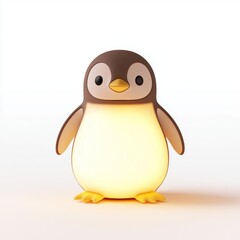 Fototapeta premium Digital Creation of a Cute Penguin Lamp Home Decor Cozy Environment Playful Concept