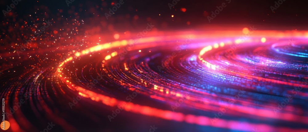 Poster vibrant swirling lights creating a dynamic abstract scene