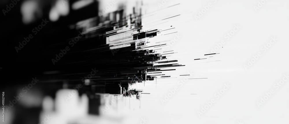 Aufkleber abstract digital art with sharp lines and contrasts