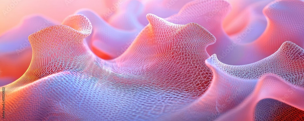 Poster abstract colorful wave patterns with a soft texture.