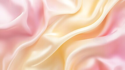 Fototapeta premium Draped pastel silk fabric creates a soft gentle flow