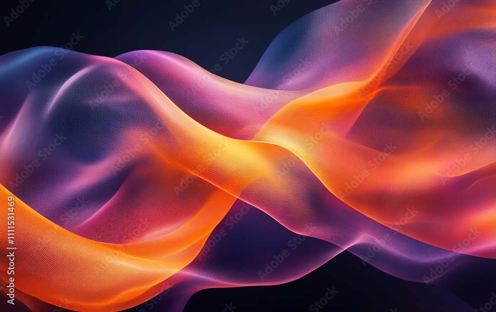 Poster innovative abstract visuals representing digital transformation in the corporate world, with technol