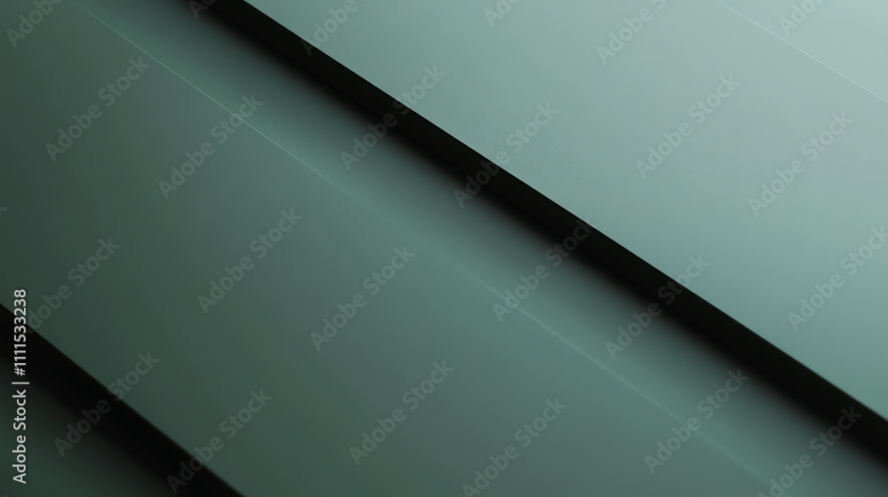 Poster abstract geometric pattern with layered shapes in green.