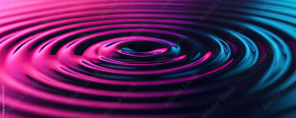 Poster colorful water ripples creating mesmerizing patterns and reflections.