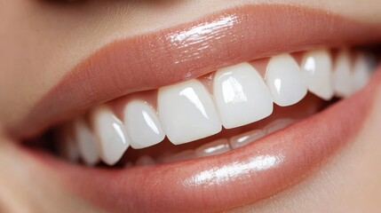 Fototapeta premium Bright and Healthy Smile with White Teeth
