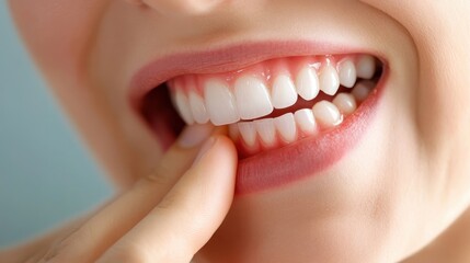 Fototapeta premium Close-Up of Healthy Teeth and Gums in Bright Smile