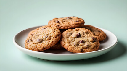 A Tantalizing Display of Homemade Freshly Baked Cookies on a Plate