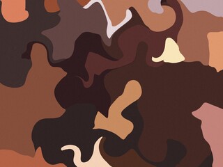 Abstract background with flowing, organic shapes in earthy brown tones.