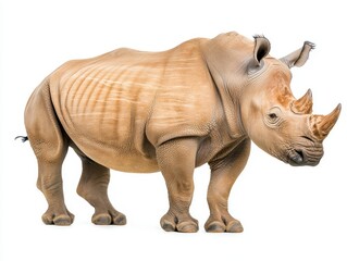 Obraz premium Rhino isolation white background