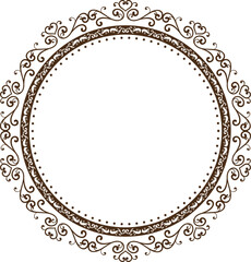 Vintage label design with monograms and frames