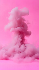 Fototapeta premium Pink Ink Cloud Abstract Background Illustration