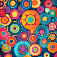 Fototapeta premium Vibrant Circular Abstract Background