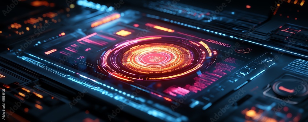 Aufkleber aienhanced productivity tools and chatbot solutions at work, glowing holograms and futuristic interf