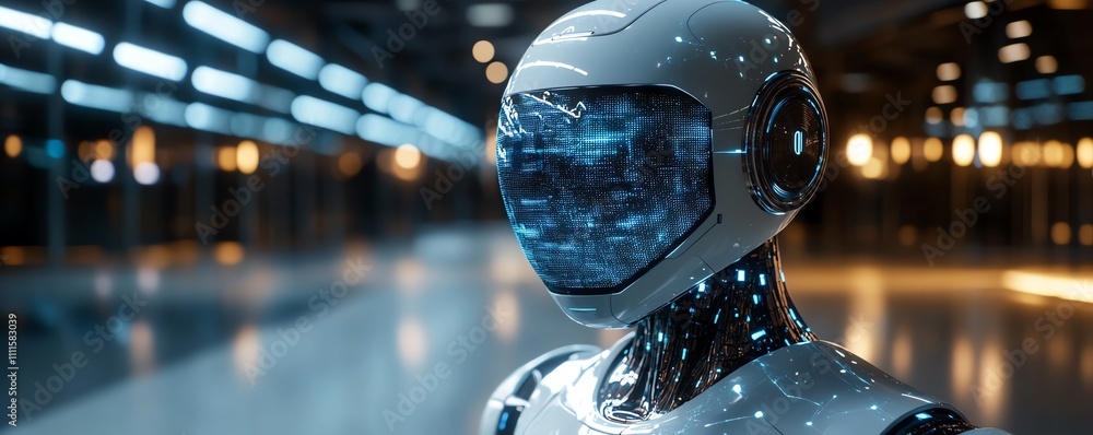 Poster highresolution concept of ai chatbot solutions managing data analysis, efficient tools, and glowing 