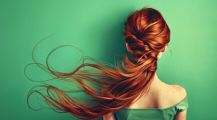 Naklejka premium woman with long hair
