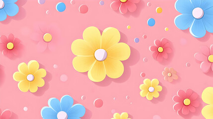 Fototapeta premium Pretty Pastel Flower Illustration