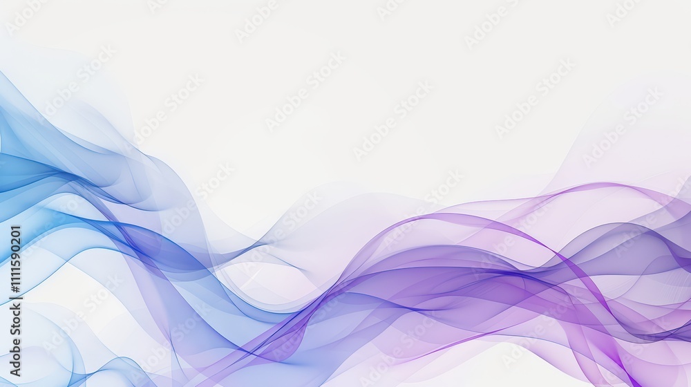 Aufkleber a visual of a contemporary wave pattern with smooth curves and cool colors.