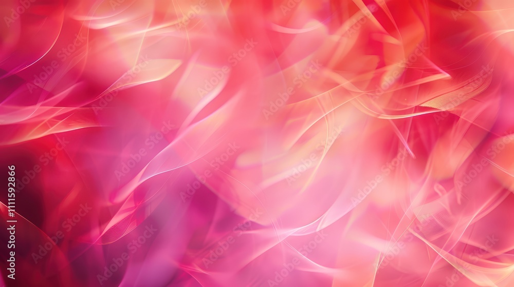 Aufkleber red and pink background with three-dimensional smooth red waves.