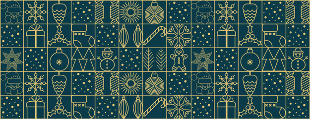 Christmas abstract. Christmas geometric background. Christmas abstract Bauhaus. Geometric line pattern. Seamless pattern merry christmas and happy new year Bauhaus.