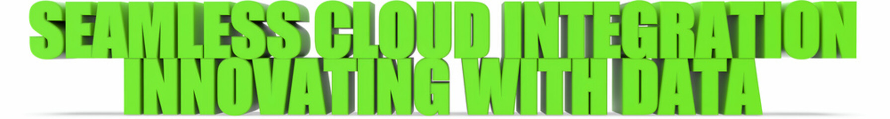 Obraz premium Seamless Cloud Integration Innovating with Data, 3d text