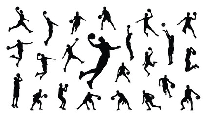 men basketball player silhouette