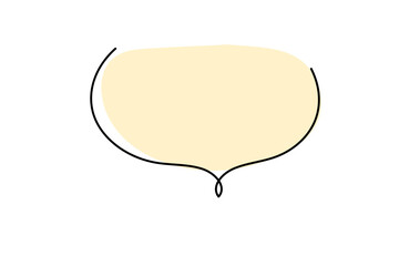 パステルカラーの手書き吹き出し