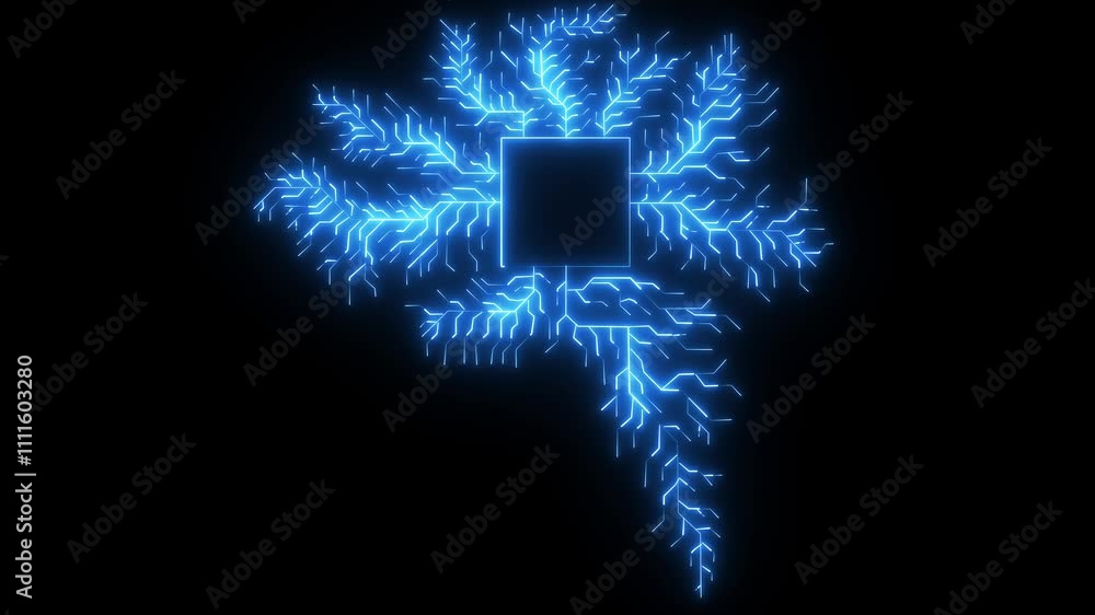 Poster png alpha abstract digital neon line data background connecting technology concept