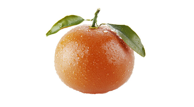 PNG, Tangerine, unpeeled mandarin, isolated on white background, generated by artificial intelligence, AI.