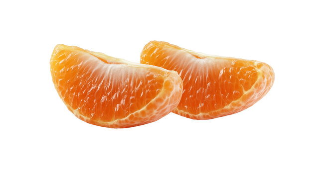 PNG, Tangerine, peeled mandarin, isolated on white background, generated by artificial intelligence, AI.