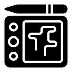 Pen Tablet Solid Icon