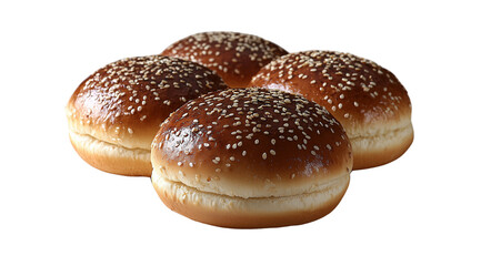 PNG, Burger ingredients, burger bun, isolated on white background, created and generated by AI technologies.