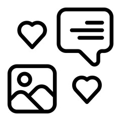 Social Media Line Icon