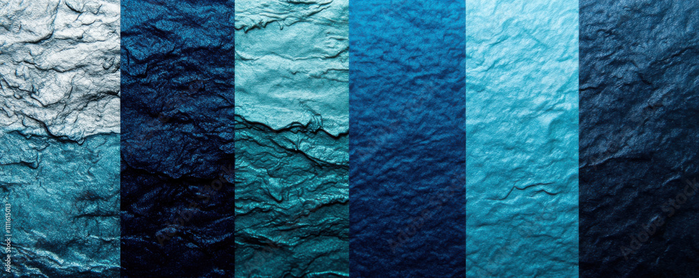 Poster textured gradient of deep sea colors from teal to navy, showcasing rich hues and intricate patterns.