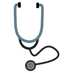 Stethoscope icon in grey scale isolated on transparent background 