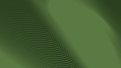 Abstract green army background with curve stripes line for backdrop or presentation