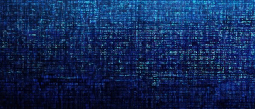 Abstract blue digital data pattern background
