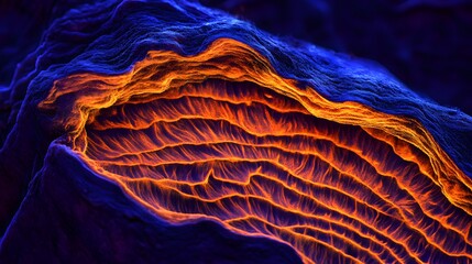 Obraz premium Microscopic view of hair follicles reveals intricate details of human biology, showcasing the complexity and beauty of natural growth processes.